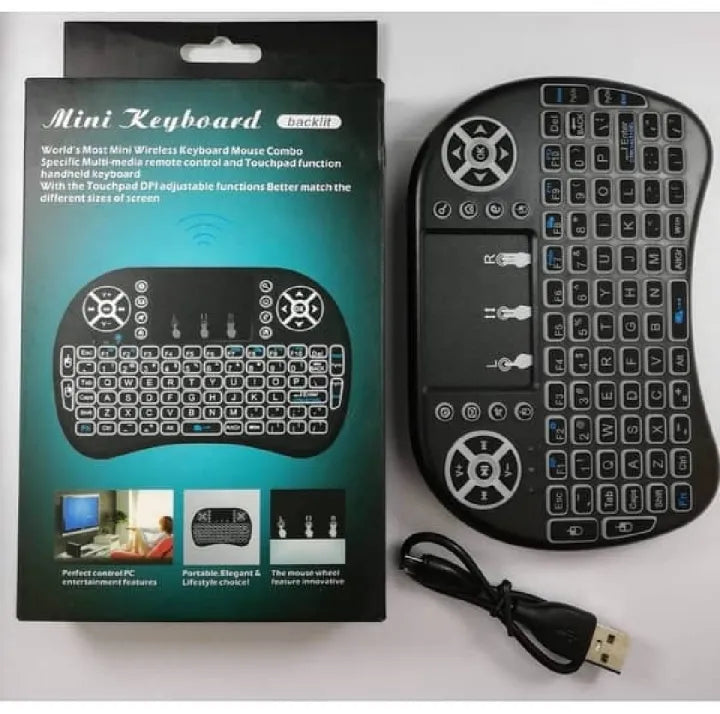 3 Colors RGB Mini Wireless Keyboard Remote Control For Android TV box