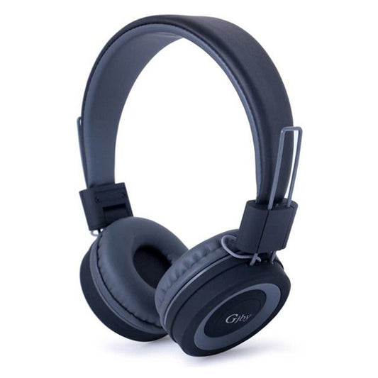 Gray headphones with 'Gity' branding on a white background