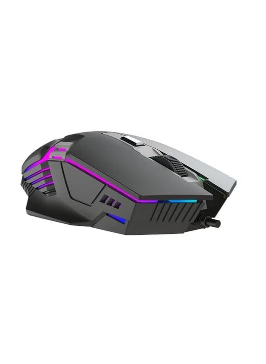 Gaming mouse with RGB lighting on a white background