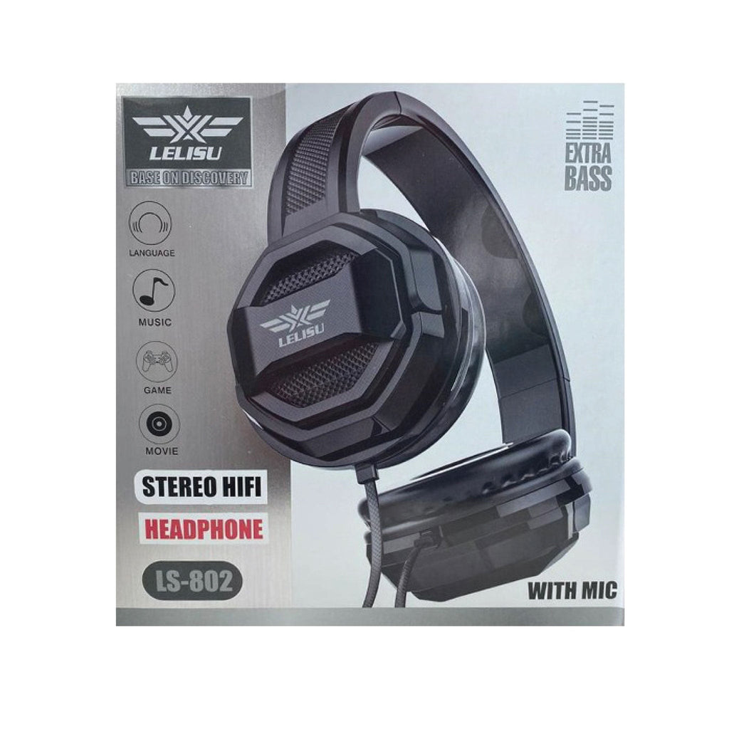 Lelisu LS-802 HiFi Stereo & Mic headphones box