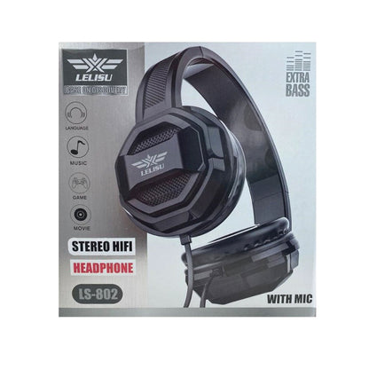 Lelisu LS-802 HiFi Stereo & Mic headphones box