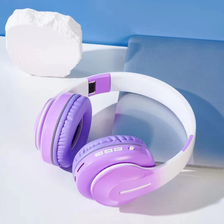 SAZ-A03 - HiFi Wireless Noise Cancelling Gradient Color Headphones - Purple