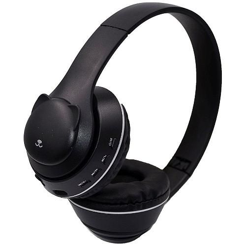 Black over-ear headphones on a white background