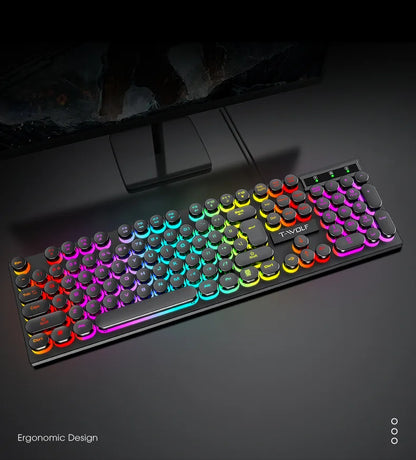 Razer mechanical keyboard with RGB lighting on a dark surface