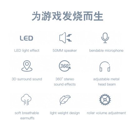 List of features with icons and text on a white background