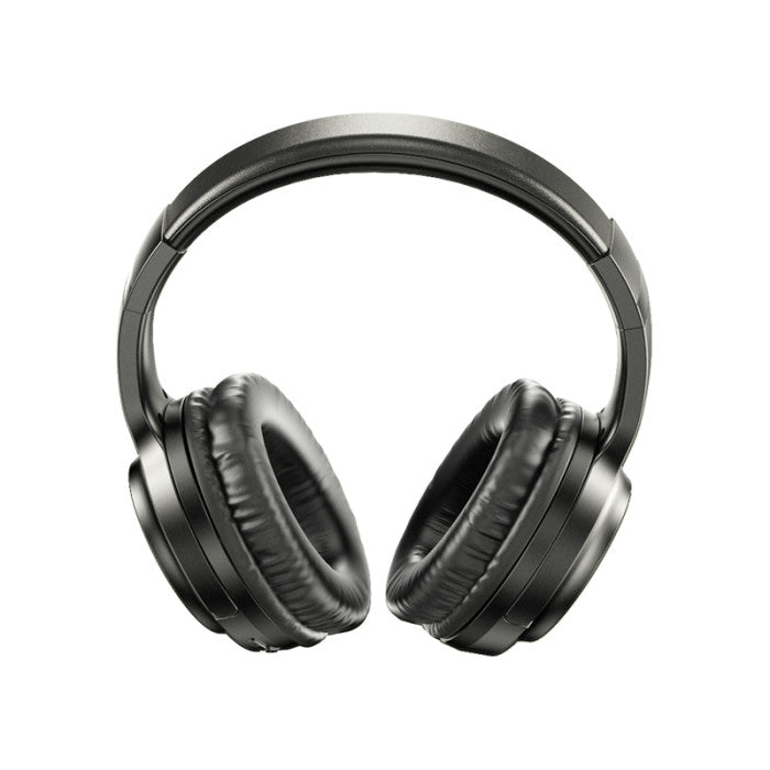 Black over-ear headphones on a white background