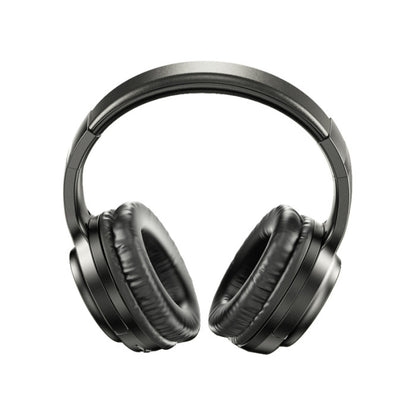 Black over-ear headphones on a white background