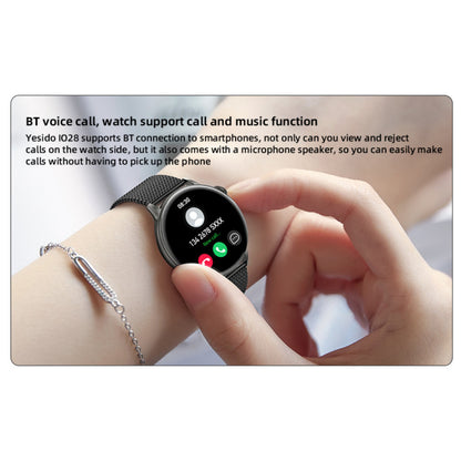 Smartwatch being used with text about BT voice call and music function