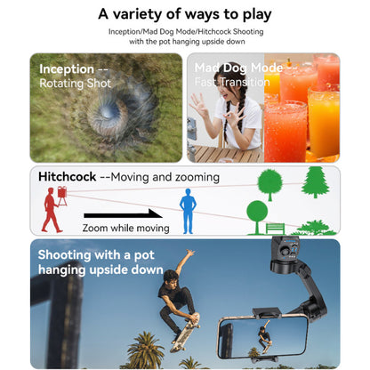 Diagram showing various camera shooting techniques with text labels.