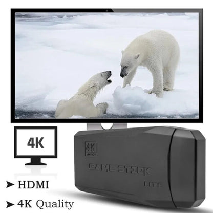 Game Stick with 4K display showing two polar bears on a snowy background