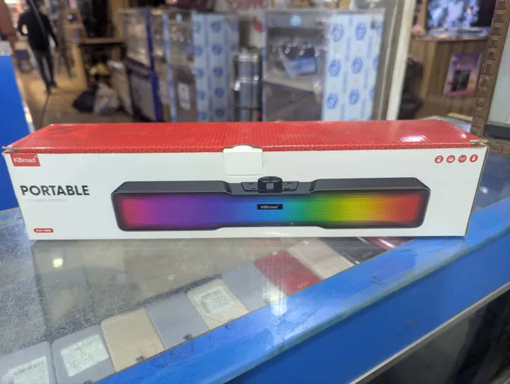 Portable LED light bar in a box on a store shelf