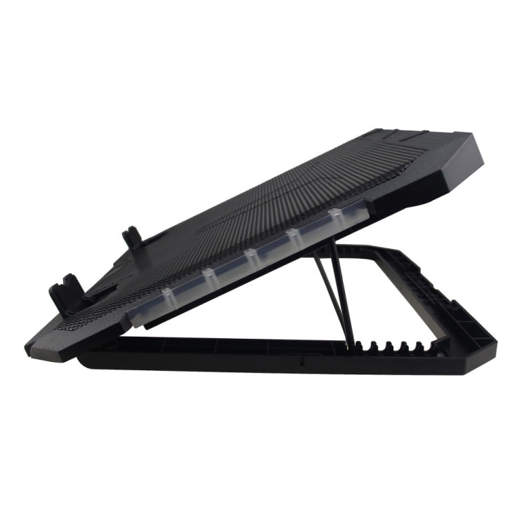 Black laptop stand on a white background