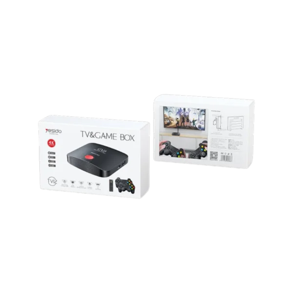 TV and game box with packaging on a white background
