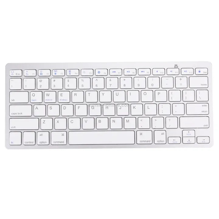 White keyboard on a white background