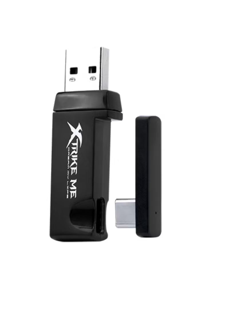Black USB drive with 'Xtrake Me' branding on a white background