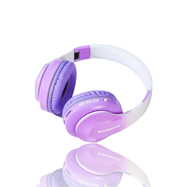 SAZ-A03 - HiFi Wireless Noise Cancelling Gradient Color Headphones - Purple