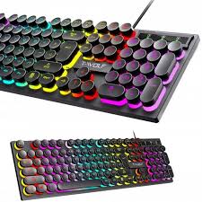 Two mechanical keyboards with RGB lighting on a black background