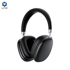 Black over-ear headphones on a white background