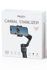 Yesido gimbal stabilizer packaging with smartphone app feature on a white background